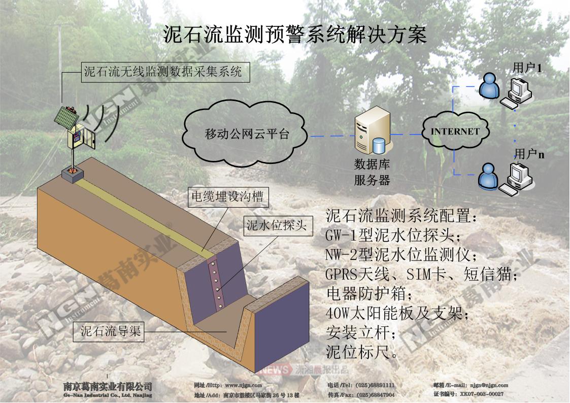 葛南公司泥石流预警系统简介